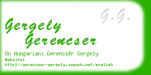 gergely gerencser business card