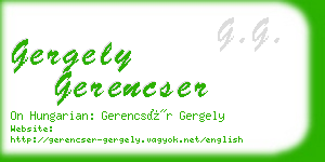 gergely gerencser business card